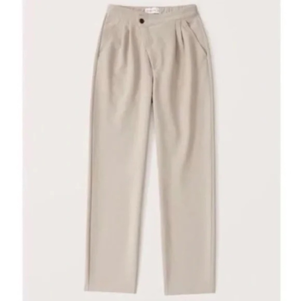 Abercrombie & Fitch Tailored Taupe Asymmetrical Pants — 25/0L